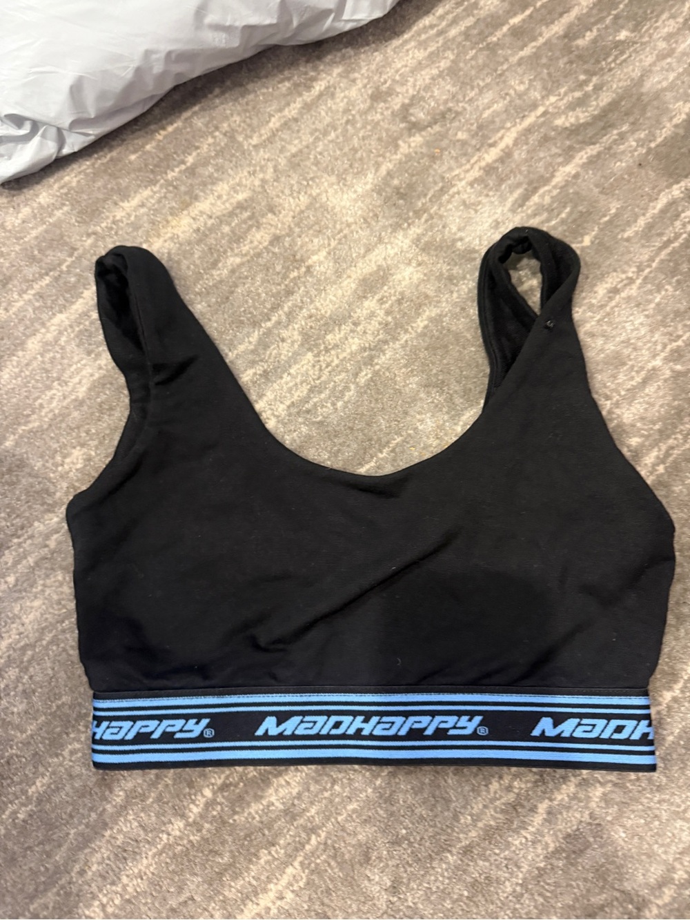 Madhappy Black Top with White Logo Tag